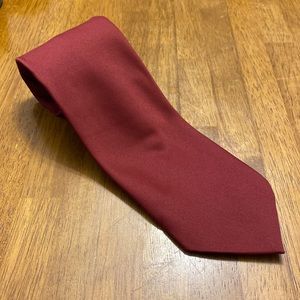 Vintage Hollyvogue Mens Maroon 100% Polyester Tie